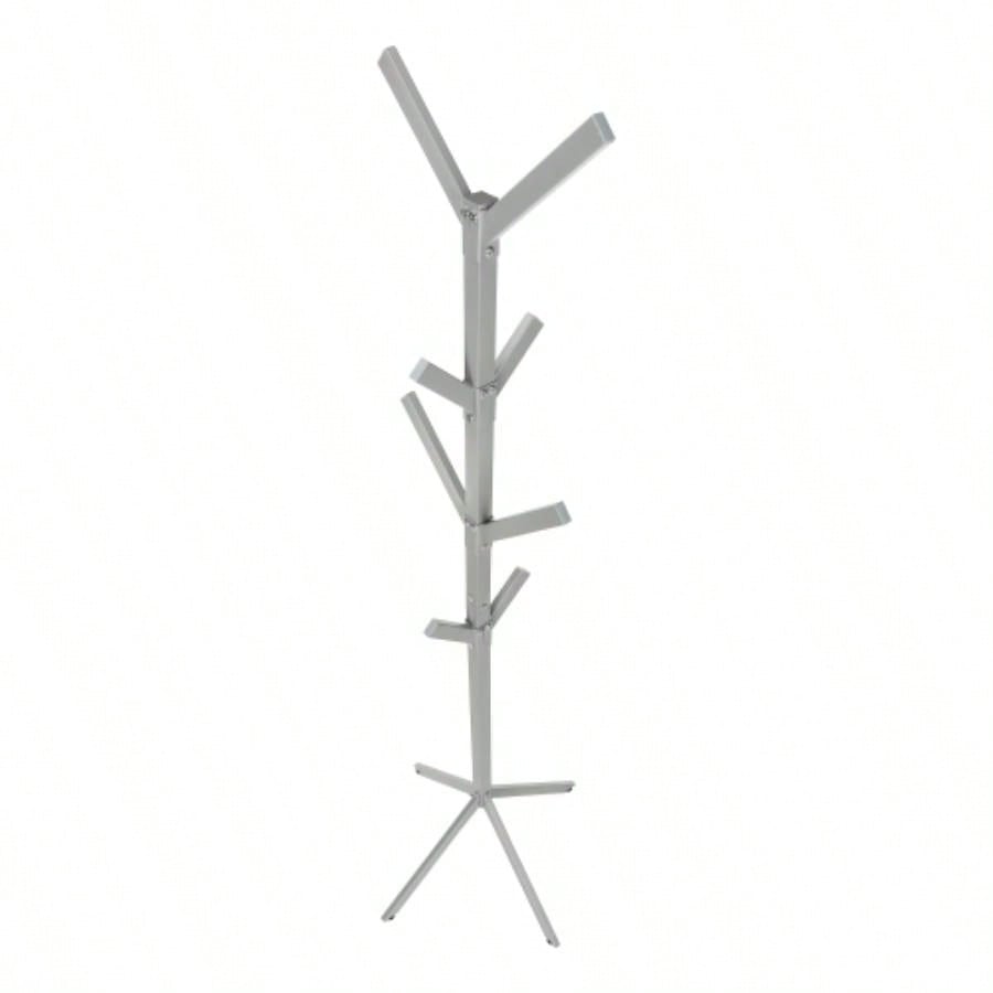 Coat Rack, Hall Tree, Standing, 8 Hooks, Entryway, 70h, Bedroom, Metal, Contemporary, Modern