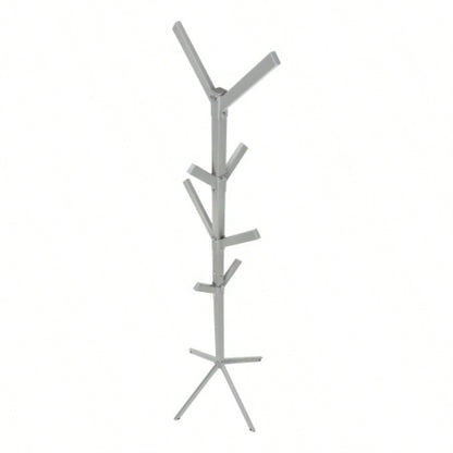 Coat Rack, Hall Tree, Standing, 8 Hooks, Entryway, 70h, Bedroom, Metal, Contemporary, Modern