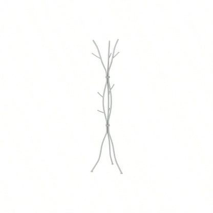 Coat Rack, Hall Tree, Standing, 11 Hooks, Entryway, 74h, Bedroom, Metal, Contemporary, Modern