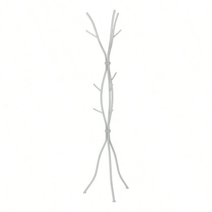 Coat Rack, Hall Tree, Standing, 11 Hooks, Entryway, 74h, Bedroom, Metal, Contemporary, Modern