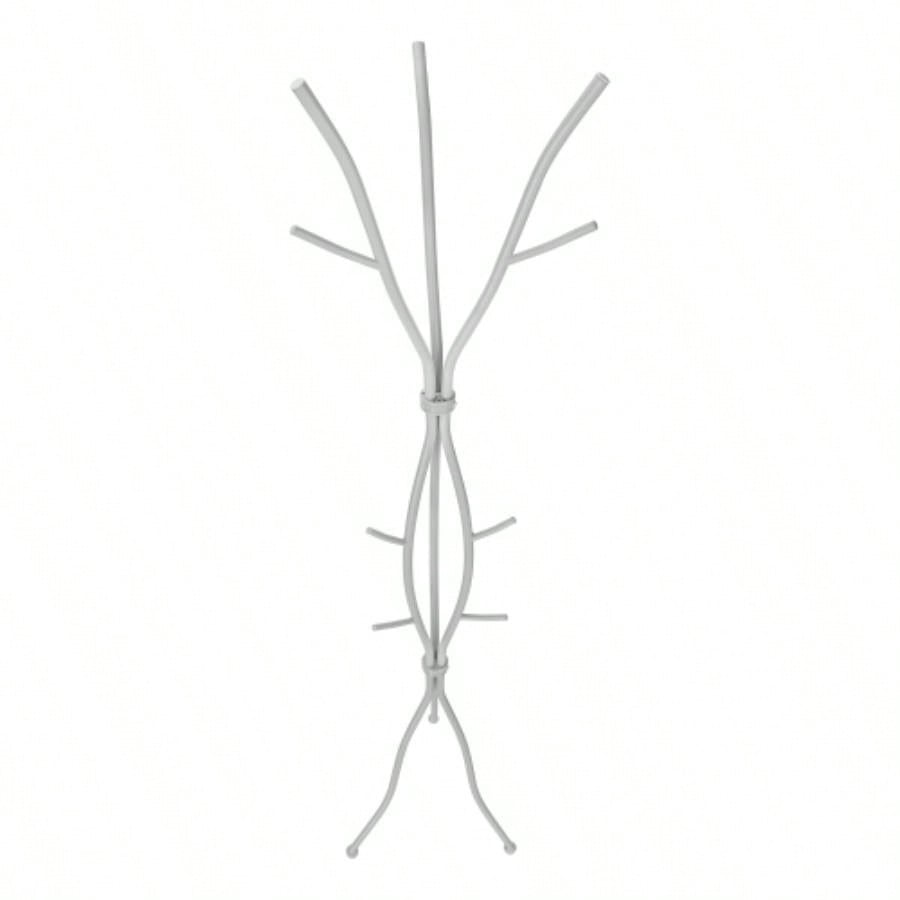 Coat Rack, Hall Tree, Standing, 11 Hooks, Entryway, 74h, Bedroom, Metal, Contemporary, Modern