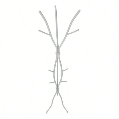 Coat Rack, Hall Tree, Standing, 11 Hooks, Entryway, 74h, Bedroom, Metal, Contemporary, Modern