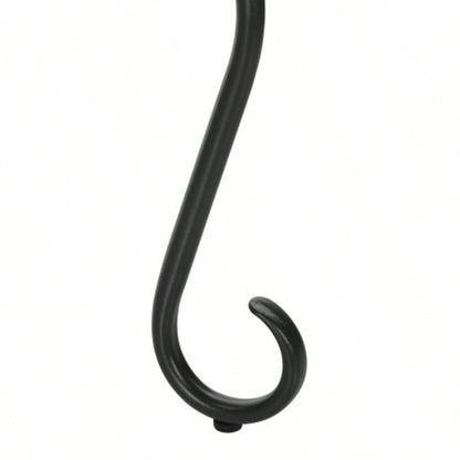 Coat Rack, Hall Tree, Standing, 8 Hooks, Entryway, 74h, Bedroom, Black Metal, Transitional