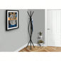 Coat Rack, Hall Tree, Standing, 3 Hooks, Entryway, 72h, Bedroom, Black Metal, Contemporary, Modern