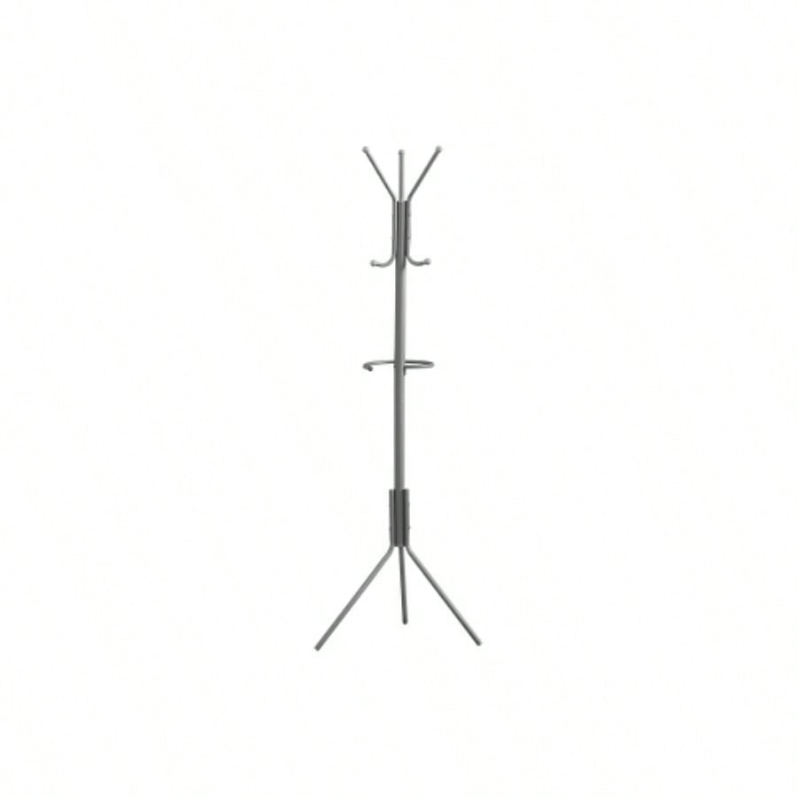 Coat Rack, Hall Tree, Standing, Hanging Bar, 6 Hooks, Entryway, 68h, Bedroom, Metal, Contemporary, Modern