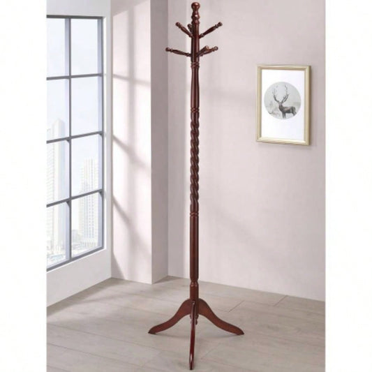 Merlot Coat Rack with Twisted Post