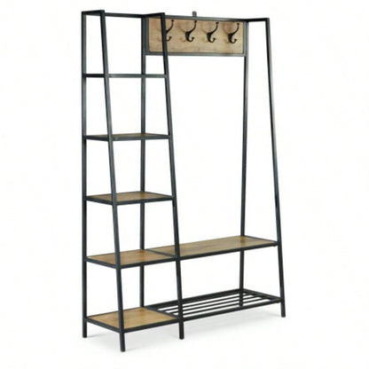 Hampton - Hall Tree - Dark Brown