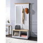Melati Light Oak White Hall Tree