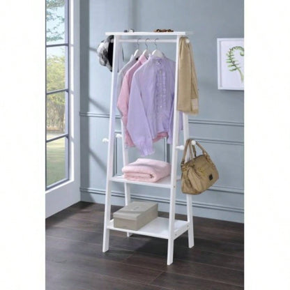 59 Tall Standing Garment/ Coat Rack, White