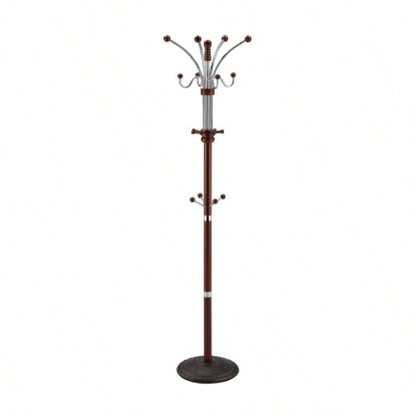 73 Tall and Wood Coat Rack, Cherry