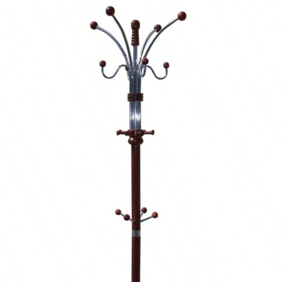 73 Tall and Wood Coat Rack, Cherry