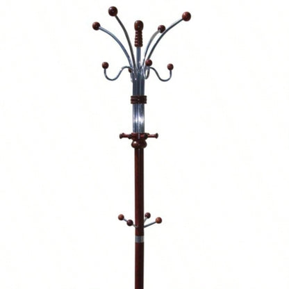 73 Tall and Wood Coat Rack, Cherry