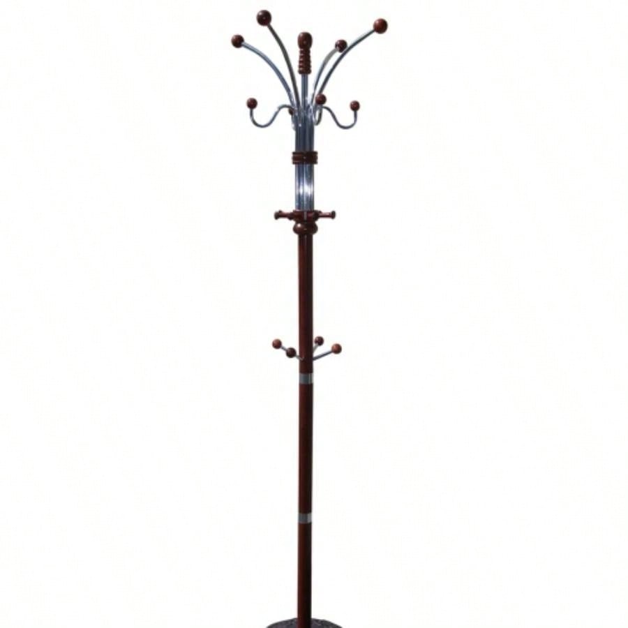 73 Tall and Wood Coat Rack, Cherry