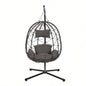 Chair with Stand Indoor Outdoor Swing Chair Patio Wicker Hanging Chair Hanging Basket Chair with Stand Bedroom Living Room Balcony