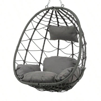 Chair with Stand Indoor Outdoor Swing Chair Patio Wicker Hanging Chair Hanging Basket Chair with Stand Bedroom Living Room Balcony