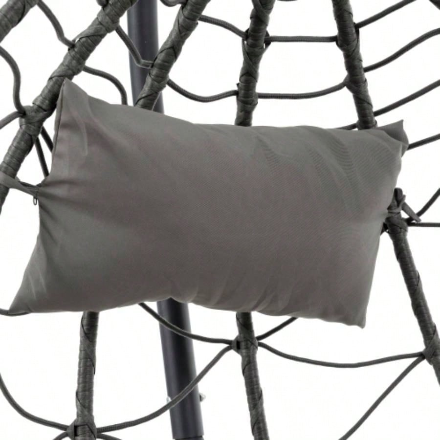 Chair with Stand Indoor Outdoor Swing Chair Patio Wicker Hanging Chair Hanging Basket Chair with Stand Bedroom Living Room Balcony