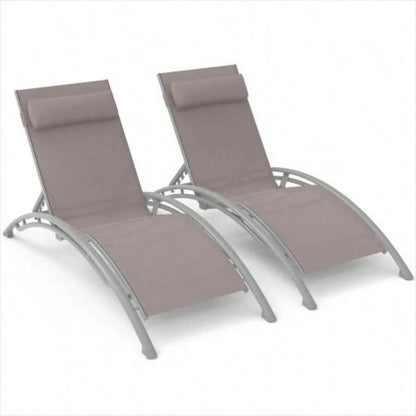 Pool Lounge Chairs Set of 3 - Lake Blue 2 Lounge Chairs+1 Table