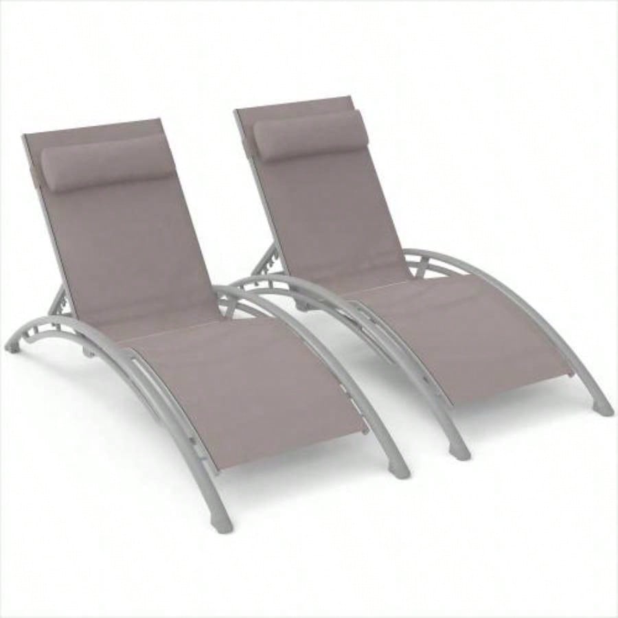 Pool Lounge Chairs Set of 3 - Lake Blue 2 Lounge Chairs+1 Table