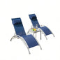 Pool Lounge Chairs Set of 3 - Lake Blue 2 Lounge Chairs+1 Table
