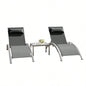 Pool Lounge Chairs Set of 3 - Lake Blue 2 Lounge Chairs+1 Table