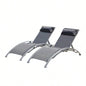 Pool Lounge Chairs Set of 3 - Lake Blue 2 Lounge Chairs+1 Table