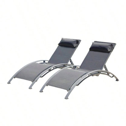 Pool Lounge Chairs Set of 3 - Lake Blue 2 Lounge Chairs+1 Table