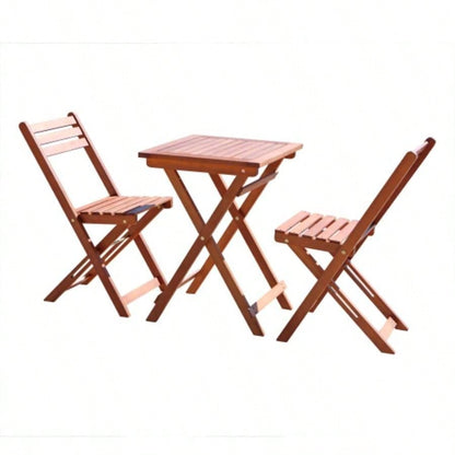Marco Reddish Brown Balcony Wood Bistro Set