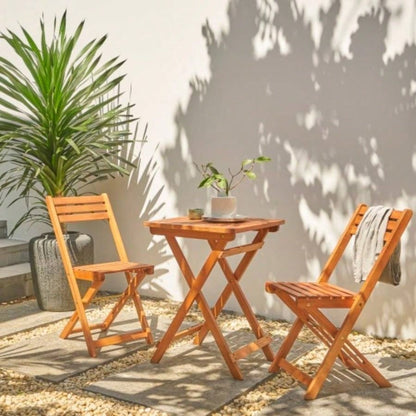 Marco Reddish Brown Balcony Wood Bistro Set