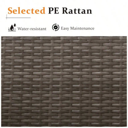 2 Pieces Patio Furniture Sets with Coffee Table PE rattan Resistance -