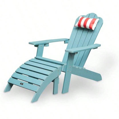 TALE Adirondack Chair Backyard Furniture Painted Pillow Red Ban on