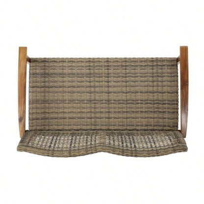 HAMPTON WOOD+ WICKER LOVESEAT