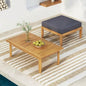 Mid - Modern Ottoman+ Coffee Table Set, Solid Wood Frame, - Resistant Cushions