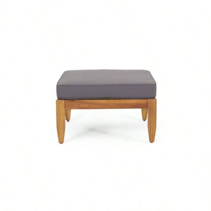 Mid - Modern Ottoman+ Coffee Table Set, Solid Wood Frame, - Resistant Cushions