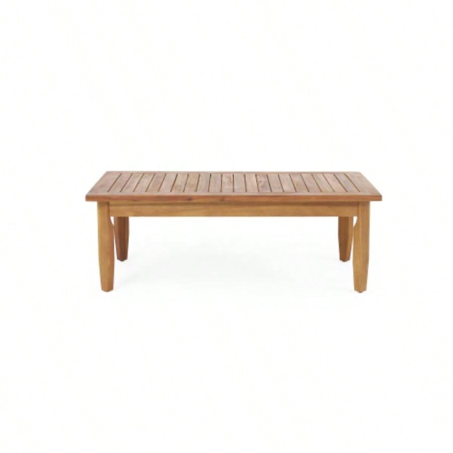 Mid - Modern Ottoman+ Coffee Table Set, Solid Wood Frame, - Resistant Cushions