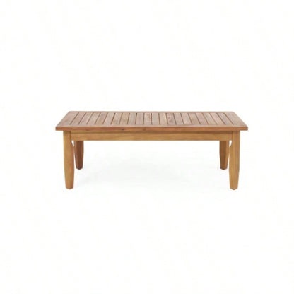 Mid - Modern Ottoman+ Coffee Table Set, Solid Wood Frame, - Resistant Cushions