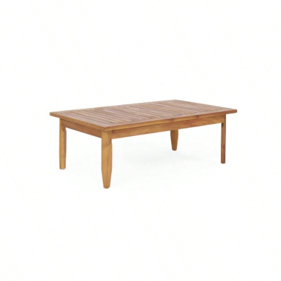 Mid - Modern Ottoman+ Coffee Table Set, Solid Wood Frame, - Resistant Cushions