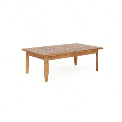 Mid - Modern Ottoman+ Coffee Table Set, Solid Wood Frame, - Resistant Cushions