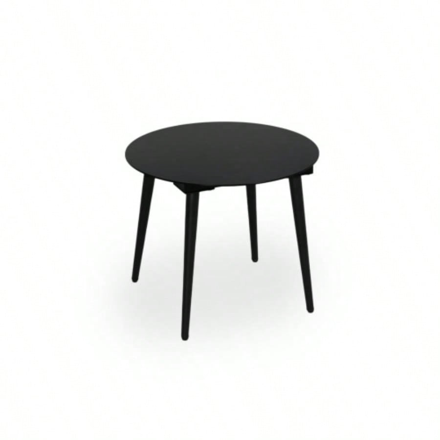Modern Outdoor Chat Set: 2 PE Rattan Chairs+ Black Steel Tempered Glass Side Table - Durable Stylish