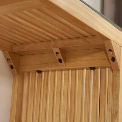 Dining and Table, Pine Indoor Wood Entryway, Living Room, Kitchen and Bedroom Table and Set Nature, Long TableTempered glass Included
