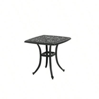 Bistro Set 3 Piece Rustproof Cast Aluminum Patio Furniture Sets 2 Chairs and 1 Round Table Outdoor, Garden, Patio, Balcony, black