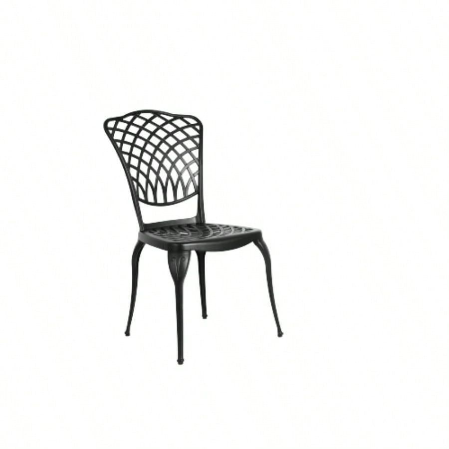 Bistro Set 3 Piece Rustproof Cast Aluminum Patio Furniture Sets 2 Chairs and 1 Round Table Outdoor, Garden, Patio, Balcony, black