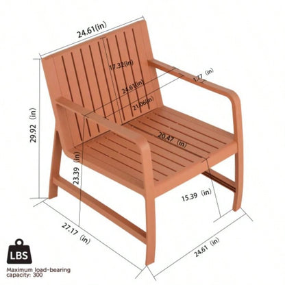 2 - Piece Indoor/Outdoor Furniture set 1 Chairs 1 Coffee Tables Waterproof PP Material - Easy Assembly Patio Conversation Set