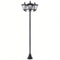 Outsunny 72 Lamp Post, Triple - Street Light, All - Weather Waterproof Stainless Steel, Vintage Style Garden, Lawn, Pathway, Driveway, Black