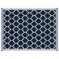Outsunny Reversible Outdoor Rug Carpet, 9x 18 Waterproof Plastic Straw Rug, Portable RV Camping Rugs with Carry Bag, Large Floor Backyard, Deck, Picnic, Beach, Blue White