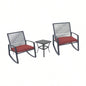 2 - person Outdoor Patio Bistro Metal Rocking Conversation Set With Table