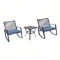 2 - person Outdoor Patio Bistro Metal Rocking Conversation Set With Table