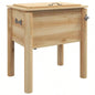 Outsunny Wooden Patio Cooler, 54Qt. Outdoor Beverage Cooler with Bottle Opener and 3 Handles Backyard Deck Poolside Party, Natural
