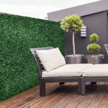 Outsunny Grass Wall Panels, 20x 20 Artificial Grass Wall Decor, Greenery Backdrop Panels Wall Outdoor, Indoor, Garden, Fence, Backyard, Dark Green