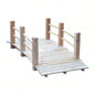 Outsunny Fir Wood Garden Bridge Walkway with Side Railings Backyards, Gardens, and Streams, Natural Wood, 60x 26.5x 19