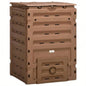 Outsunny Garden Compost Bin, 120 Gallon 450L Garden Composter, with 80 Vents and 2 Sliding Doors, Lightweight Sturdy, Fast Creation of Fertile Soil, Brown